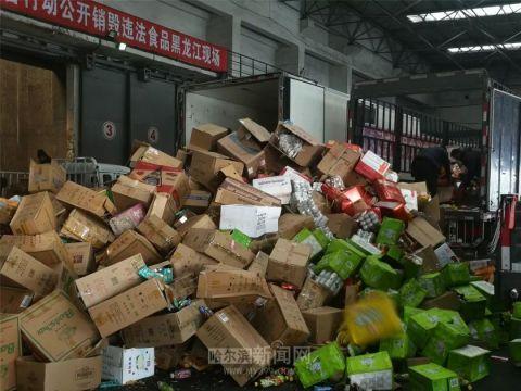 20噸違法食品昨被公開銷毀多為抽檢不合格食品、食用農產品、食品添加劑等